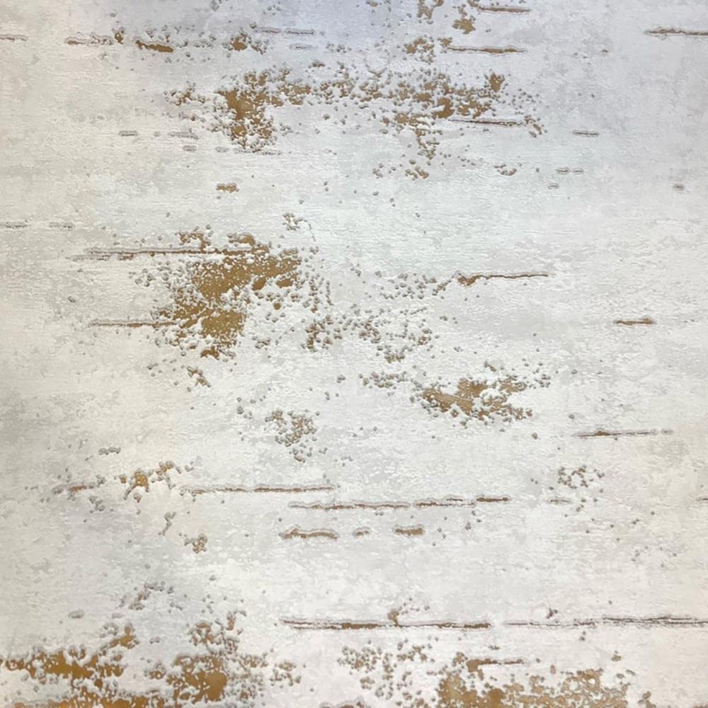 Yöl Gold,White Industrial Stone Concrete White Metallic Gold Wallpaper - Paste The Wall Blown Vinyl Bedroom Modern Contemporary