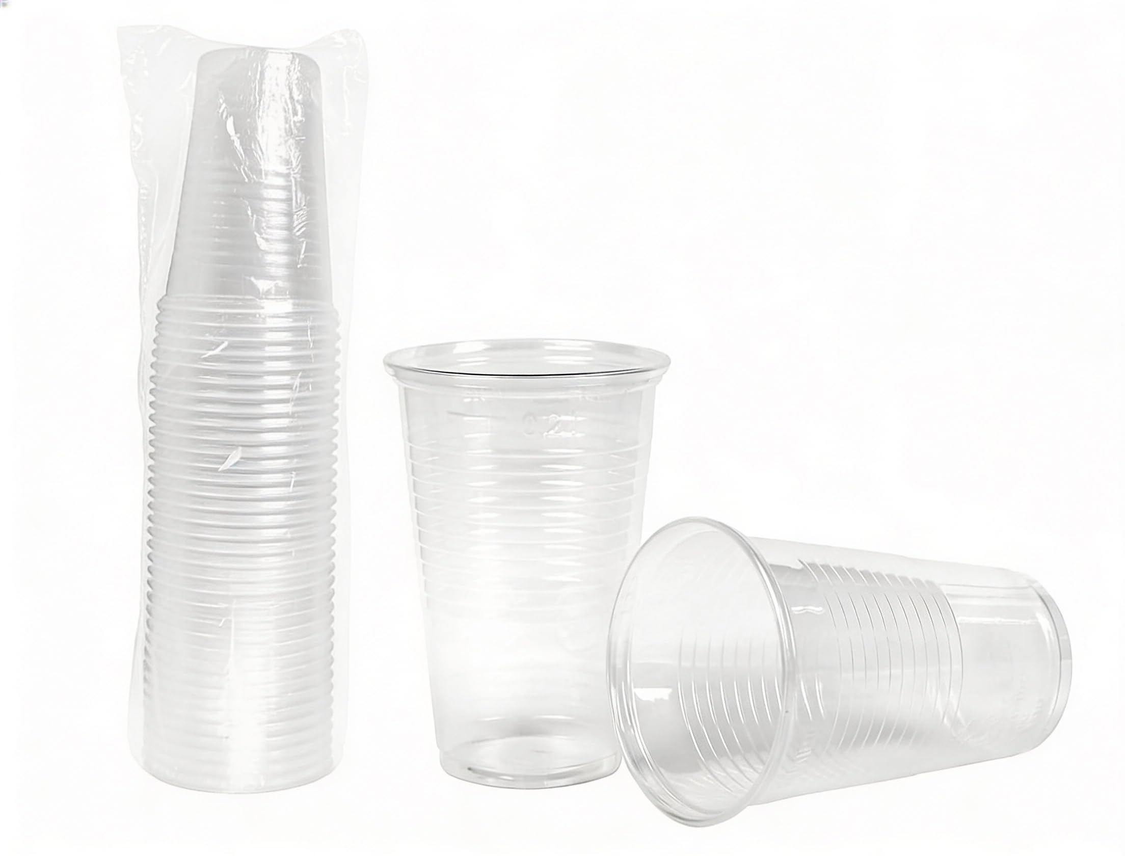 Pack de 1000 Vasos de Plástico Irrompibles de 220ml - Vasos Desechables de Polipropileno Transparente para Fiestas, Eventos y Uso Diario - Reutilizables y Libres de BPA