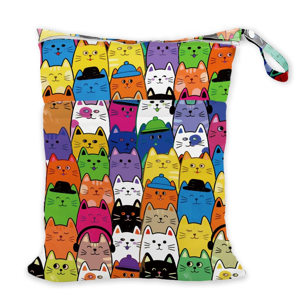 SUPERDANT Cat Print Waterproof Bag Swimming Bags for Adults Kids