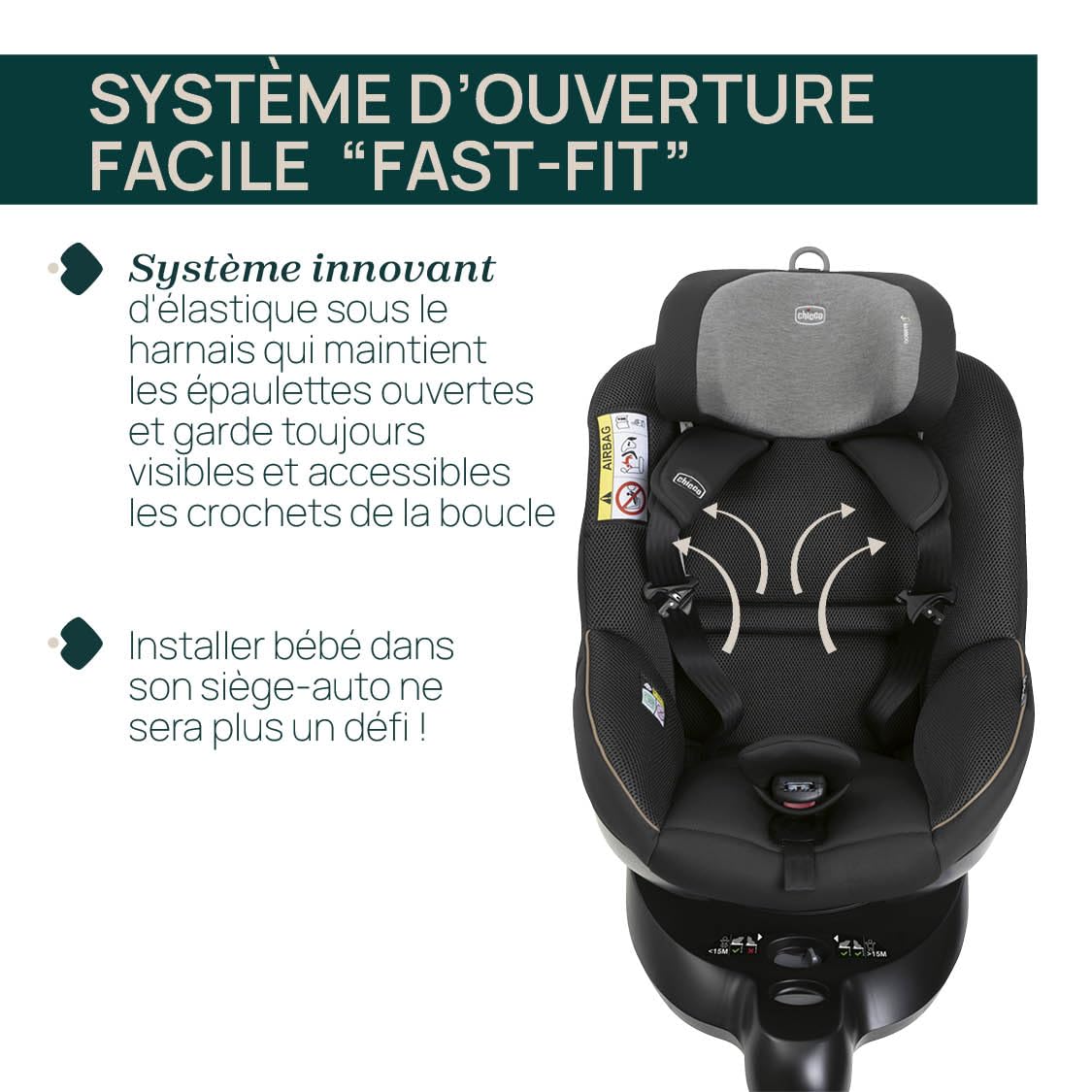 Chicco Seat105 I-Size, Siège Auto Homologué ECE R129/03, Pivotant à 360°, Incliné en 6 Positions, Installation Simple et Rapide, Réducteur Inclus, 40-105cm, Groupe 0/1/2, De 0 à 4 Ans