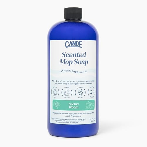 CANDE - Jabón para trapeador altamente perfumado, limpiador de suelos de lujo, piso perfumado de primera calidad, brillo sin rayas, 32 onzas (Cactus