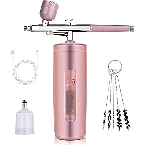 Cordless Airbrush Machine with Compressor, Airbrush for Nails with Compressor For Makeup, Cake Decoration, Model Painting
