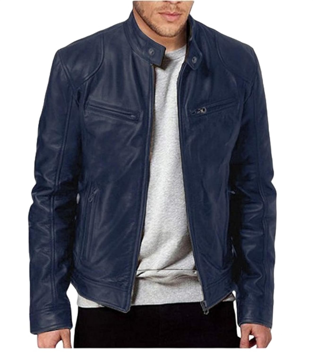 WSLCN Jaqueta masculina de couro sintético, jaqueta bomber em promoção! Veja a oferta e mais achadinhos de Jaquetas & Casacos 7 Hoje é o melhor dia para comprar WSLCN Jaqueta masculina de couro sintético, jaqueta bomber com aquele preço maroto! Promoção! Aproveite a oferta! 7