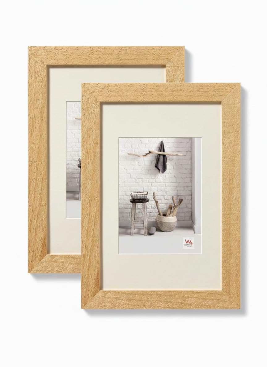 walther design Bilderrahmen natur 18x24 cm 2er Pack Home Holzrahmen HO824HD