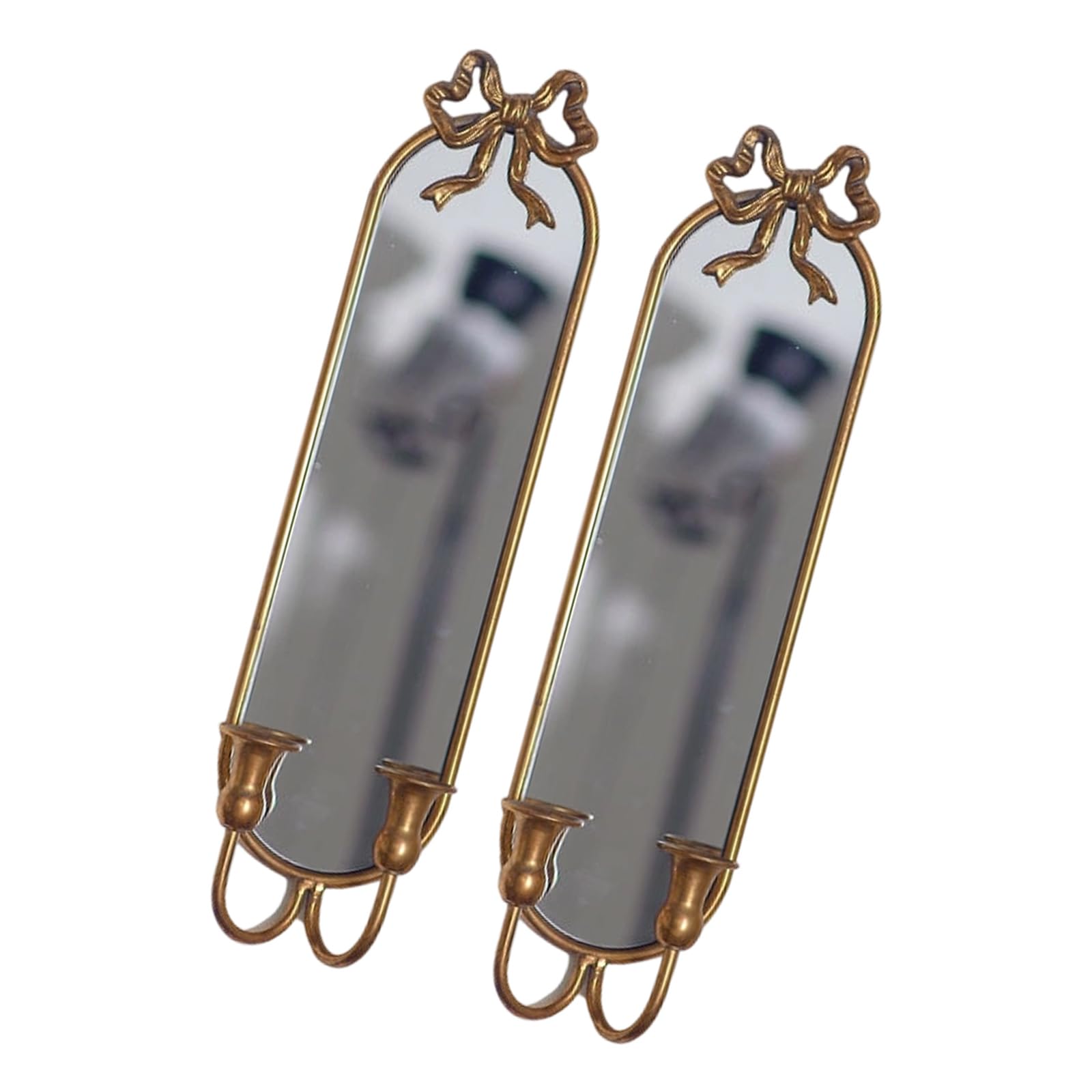 TQUXNGA Iron Sconces Wall Mounted Holders Hanging Decors Mirrour Candlestick Home Decoration Mirrour