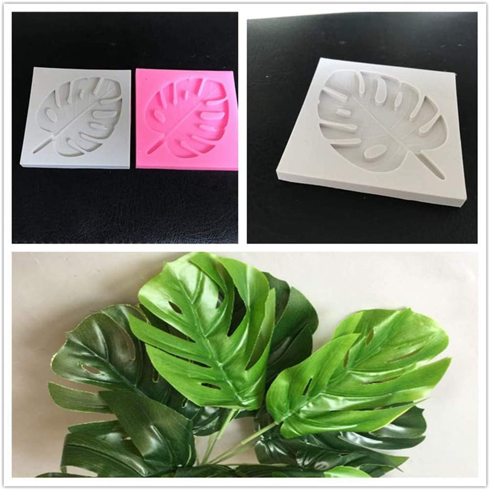 Musykrafties Stampo in silicone a foglia di palma tropicale, per feste in spiaggia, fondente, decorazione di cupcake, creazione di gioielli, progetti artigianali di argilla polimerica