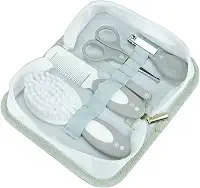 Pimpolho Kit Cuidados Com O Bebê 5 Peças + Necessaire: Tesoura Cortador Lixa De Unha Pente E Escova - Unissex