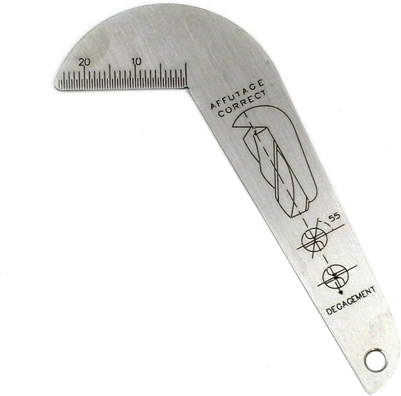 Drill Bit Gauge 118 Degree Twis t Drill Bits Grinding Gauge Angle Gage Grinding Point Gauge Sharpening Tools for Front Edge Measuring (Silver)