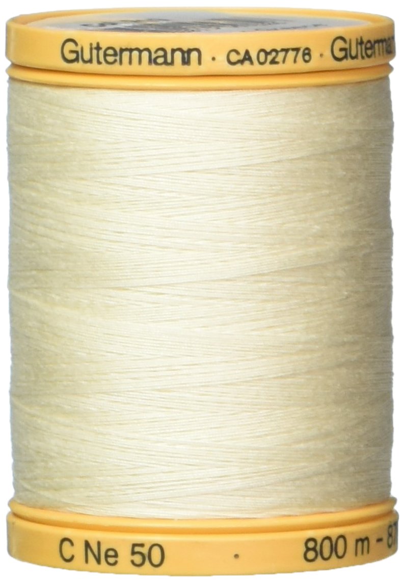 Gutermann Natural Cotton Thread Solids 876yd, Egg White