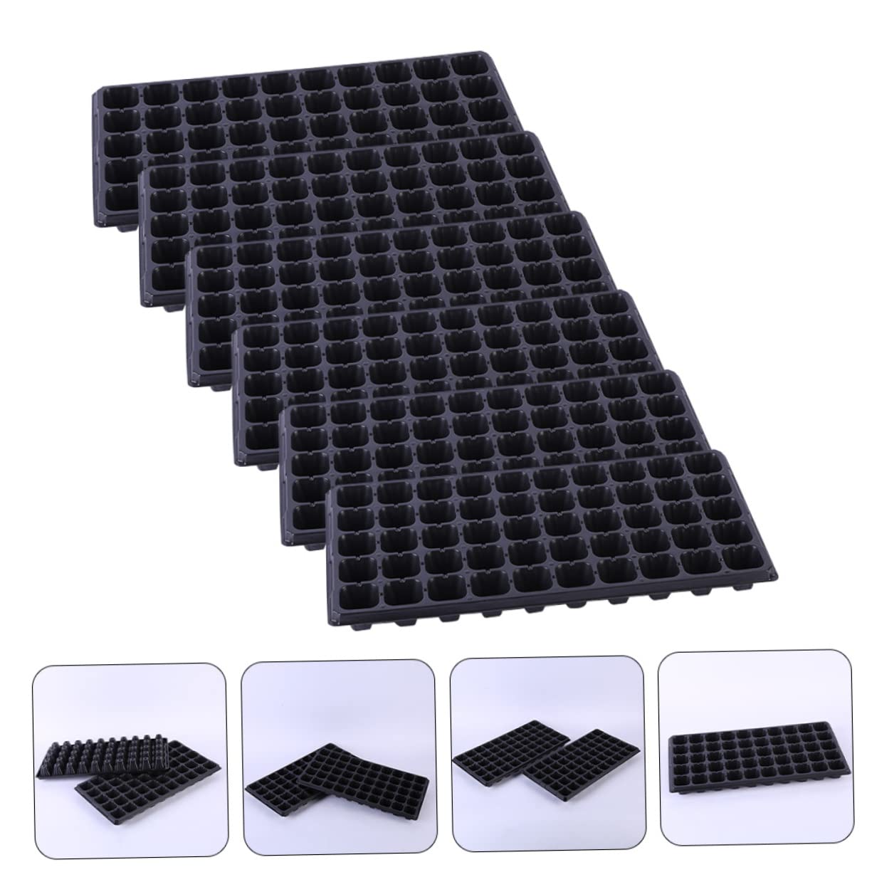 6 Stück-Pack PVC Anzuchtschale mit Mehreren Fächern für Keimung