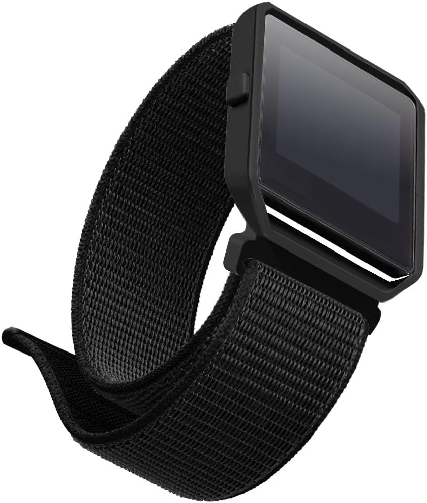 Dizywiee for Fitbit Blaze Nylon Bands with Metal Frame, Breathable Nylon Loop Replacement Bands for Fitbit Blaze Smart Fitness Watch