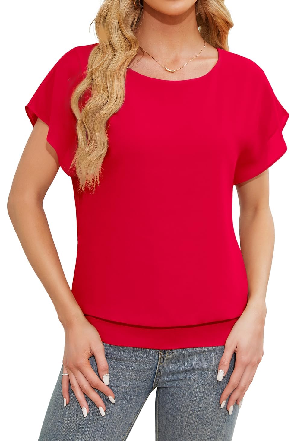 Anelune Tshirt Damen Sommer Oversized Tshirt Fledermaus Shirt Blusenshirt für Jeden Tag