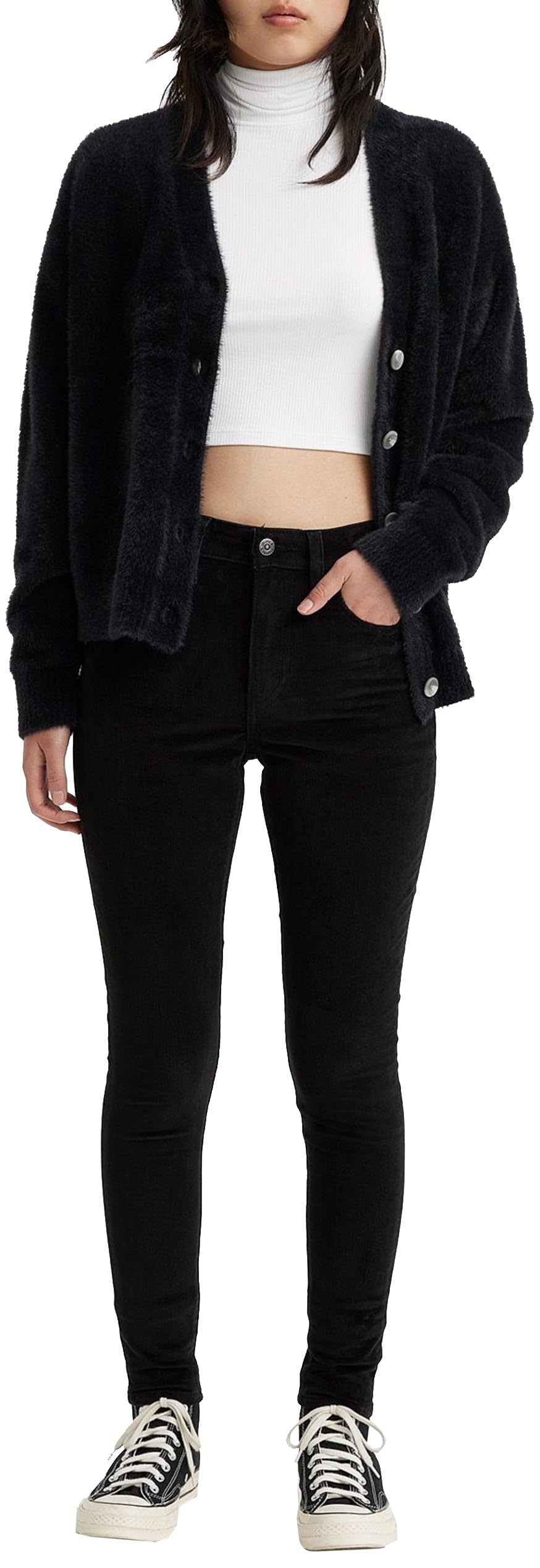 Levi's Women's Meteorite 721 High Rise Skinny Shorts, 29W / 28L