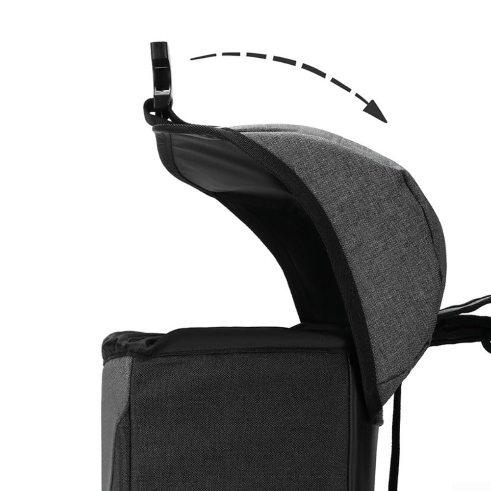 Spelonify Bolsas de alforja de doble cara para bicicleta, portaequipajes, impermeables, alforjas de ciclismo de gran capacidad, bolsas de turismo para bicicleta (negro y gris)