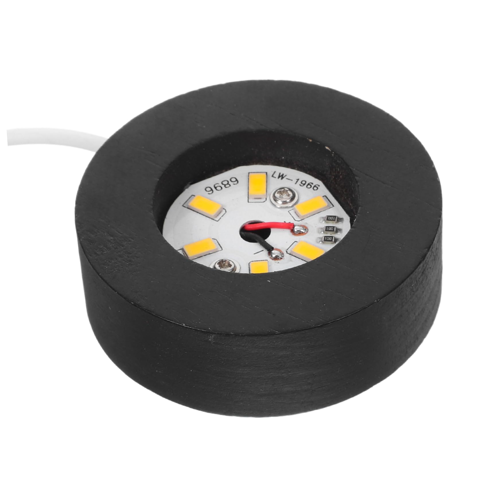 LED Wooden Lighted Base Round Stand for Crystal Art Display Warm Light Night Light for Home Decor Holidays and Collectibles