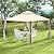 Outsunny 10' x 12' Steel Outdoor Patio Gazebo with Polyester Privacy Curtains, Two-Tier Roof for Air, Large Design