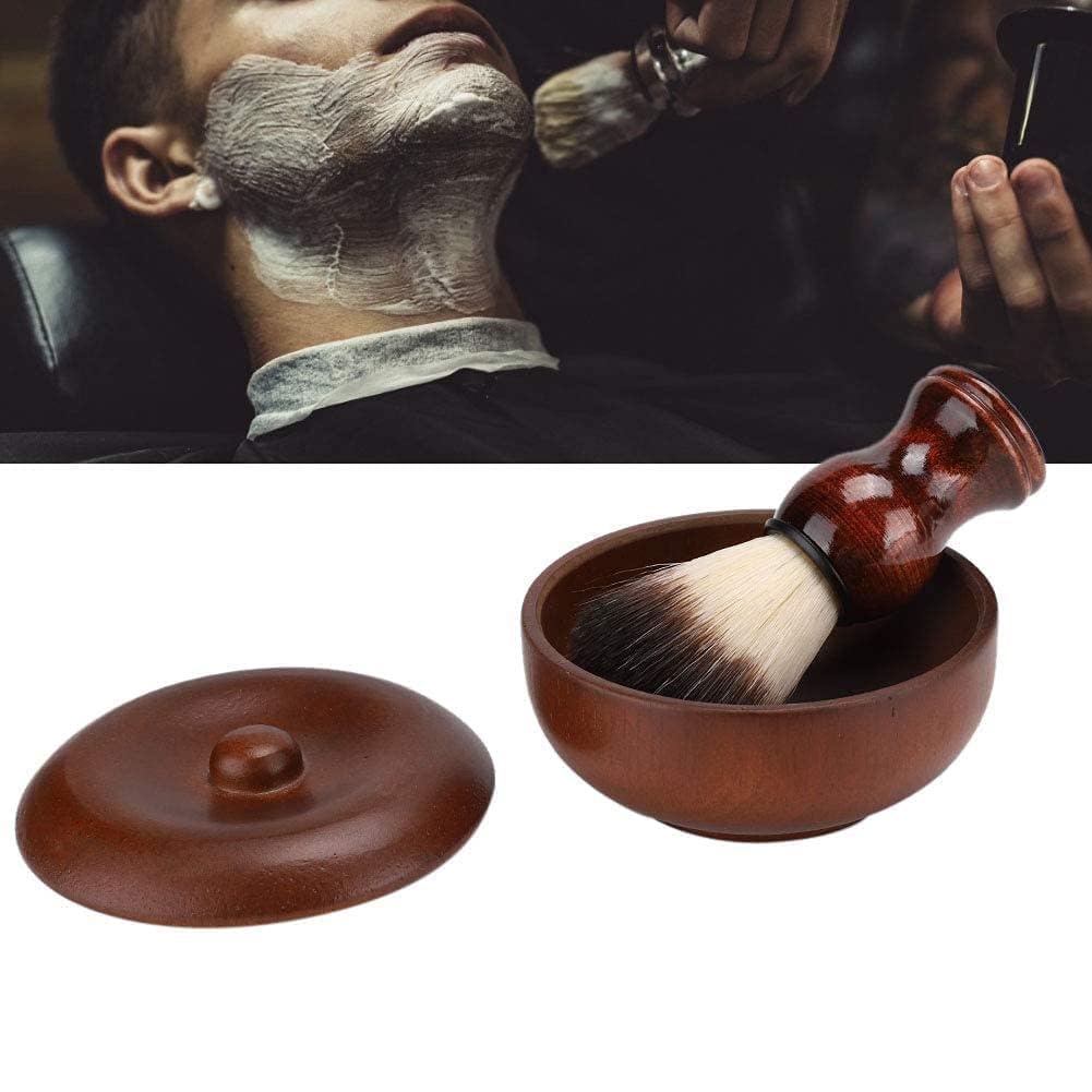 Agatige Brocha De Afeitar De 2 Piezas Y Tazón, 2 En 1 Kit De Afeitar De Madera Kit De Jabón De Afeitar Brocha De Afeitar Tazón De Jabón De Afeitar Para Hombres