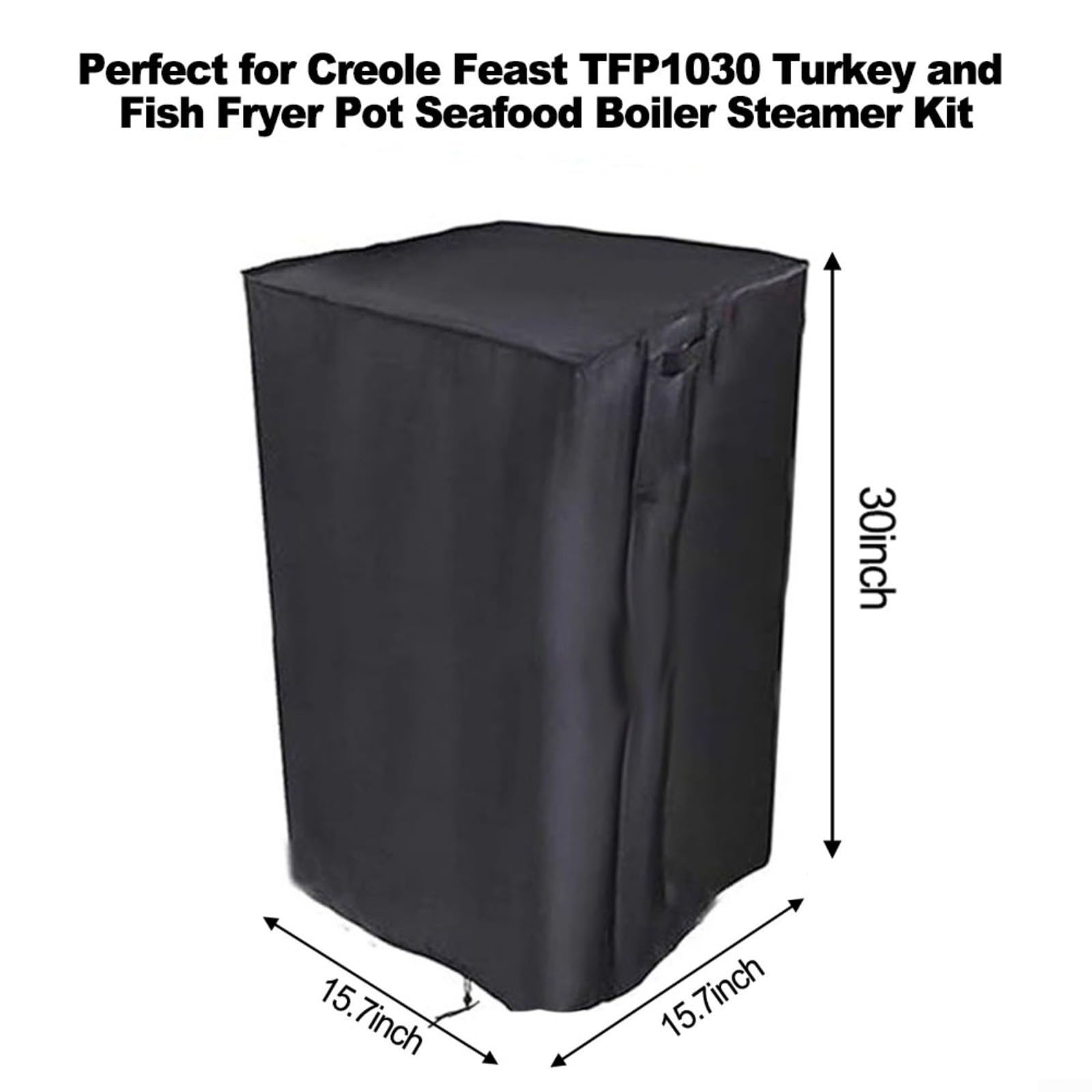 Glewi Funda para estufa de gas para exteriores compatible con quemadores de propano, cubierta de tela Oxford 210D con cordón y hebilla (15.7 x 15.7 x 30 pulgadas) — view 2