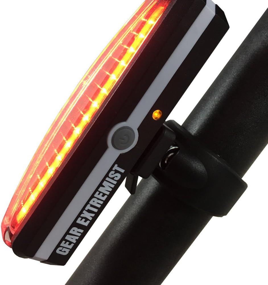 Ultra Bright Rechargeable Rear Bike Light - High Intensity Dual Function LED Front or Tail Light Promotes Road Safety All Day & Night - Waterproof Bicycle Accessory for Outdoors - Easy to Mount