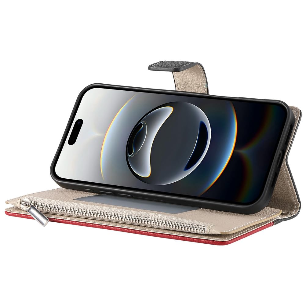 Etui na karty do Samsung Galaxy S25 Ultra/S25 Plus/S25, liczi, blizny na nadgarstek, składane, skórzane, z funkcją stojaka, etui ochronne, chrom, S25 Plus
