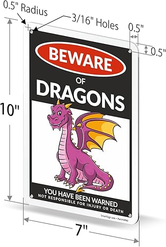 Miniatura 174 de SmartSign Divertido letrero de advertencia con texto en inglés «Beware Of Guinea Pigs – 10 x 7 pulgadas, aluminio laminado libre de óxido de 40 mil