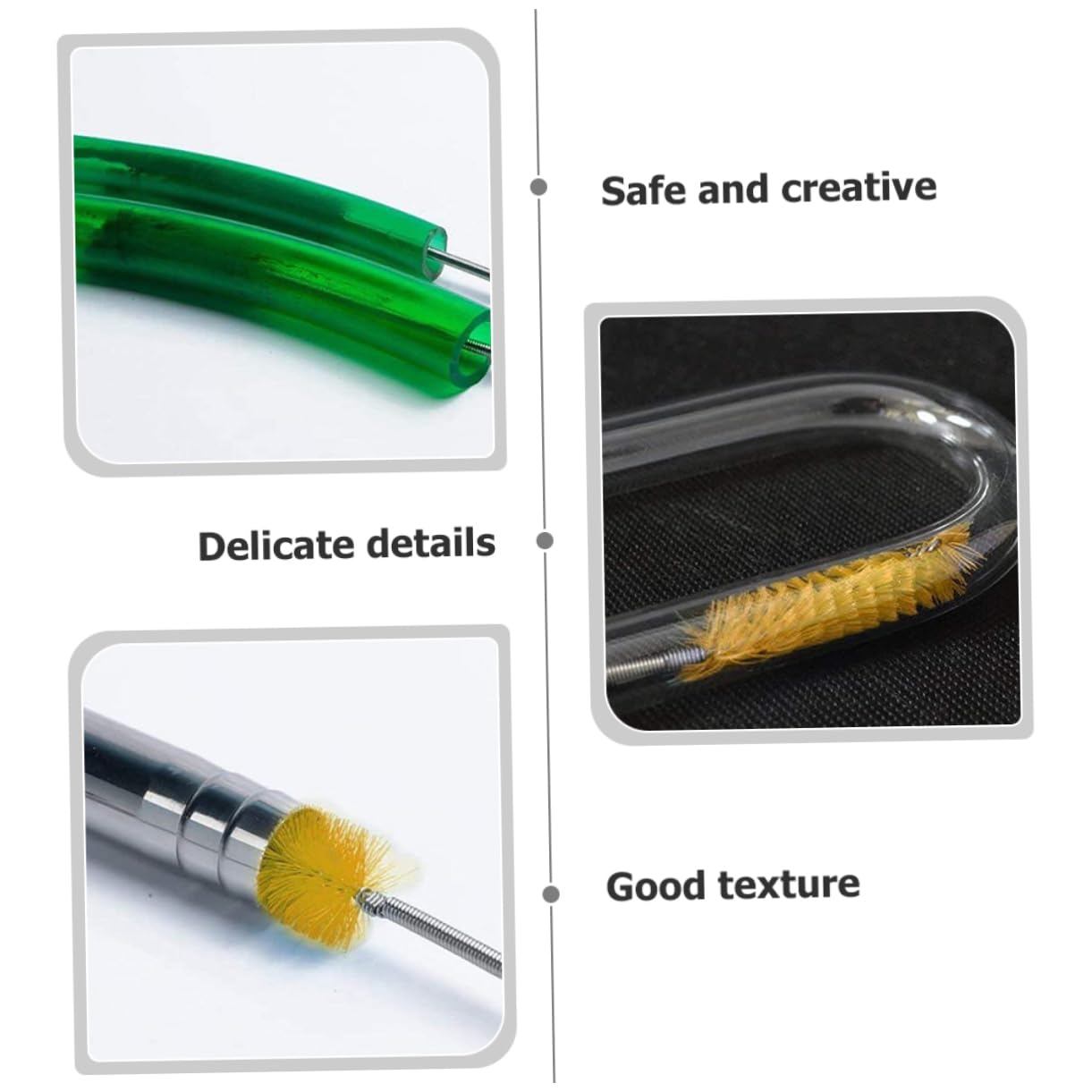 Healvian 4sätze Flexible Rohrreinigungsbürste Set Teiliges Doppelköpfiges Reinigungstool Für Aquarien Und Abflüsse Drehbar Biegsam Und Langlebig