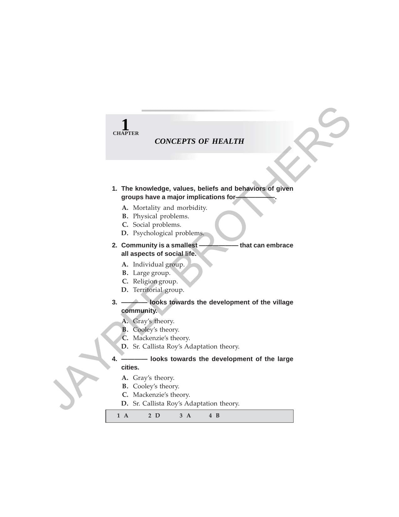 MULTIPLE CHOICE QUESTIONS IN COMMUNITY HEALTH NURSING 1