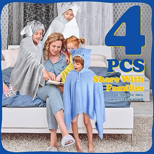 Preboun LEN-PREBOUN-585 4 Pcs Kids Hooded Bath Towel Set Hooded Towel thumb #3