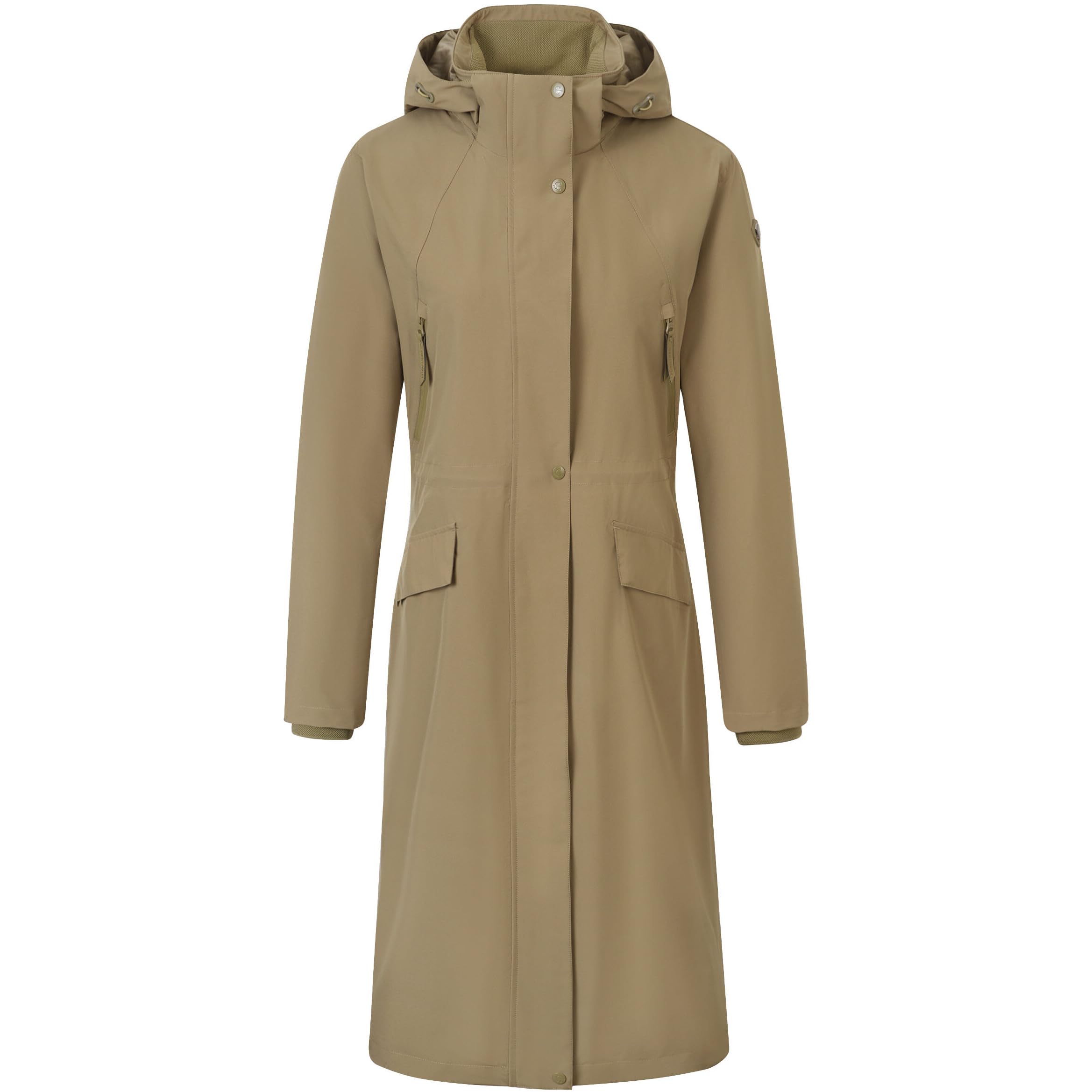 Covalliero - Damen Regenmantel FS26 – extra lange Regenjacke mit Reitschlitz – wasserdicht, windabweisend & mit Lotuseffekt – Wandern & Reiten – Regenponcho in vielen Farben – Gr. XS-XXL