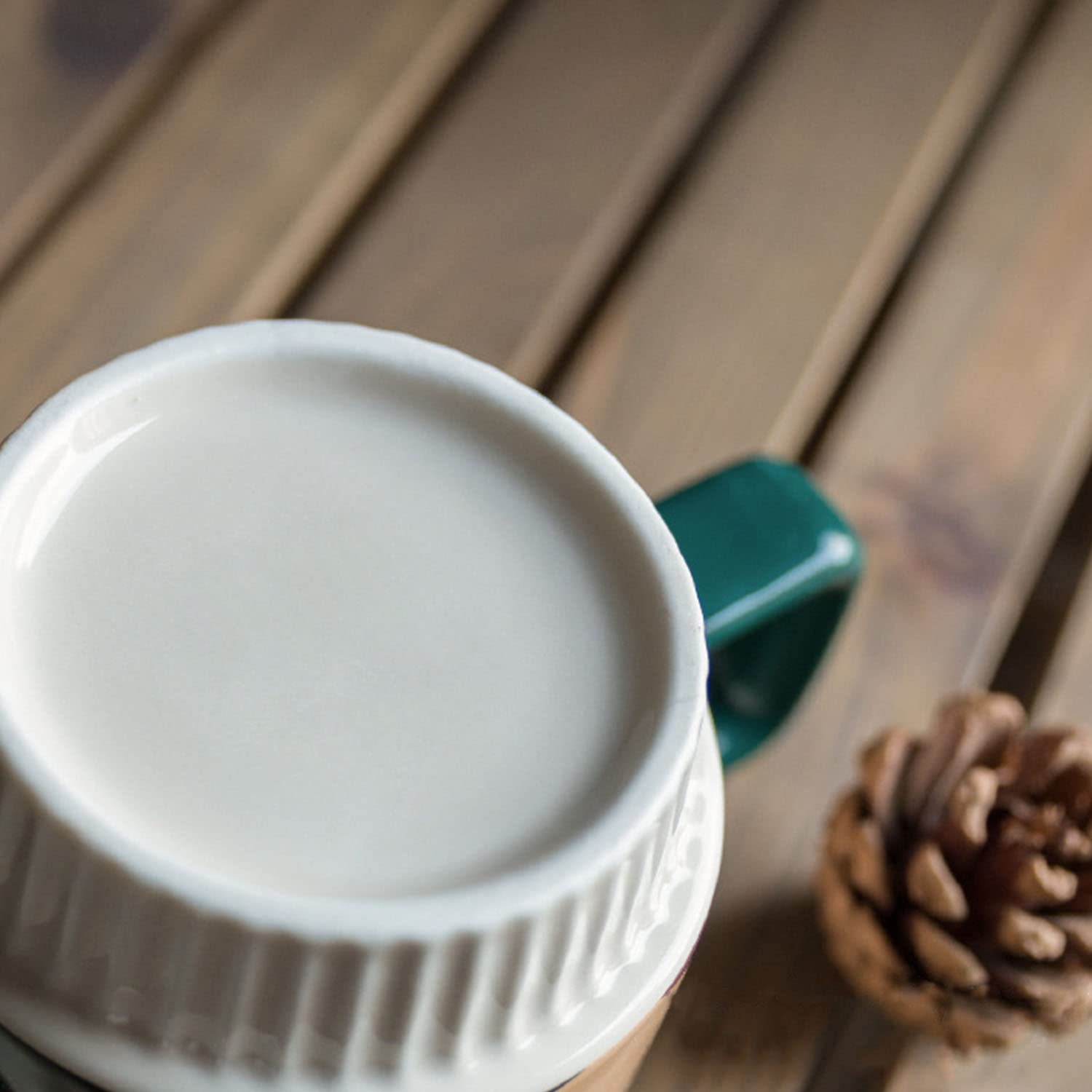 Tazas de café de porcelana con asa, juego de 4, 12 onzas