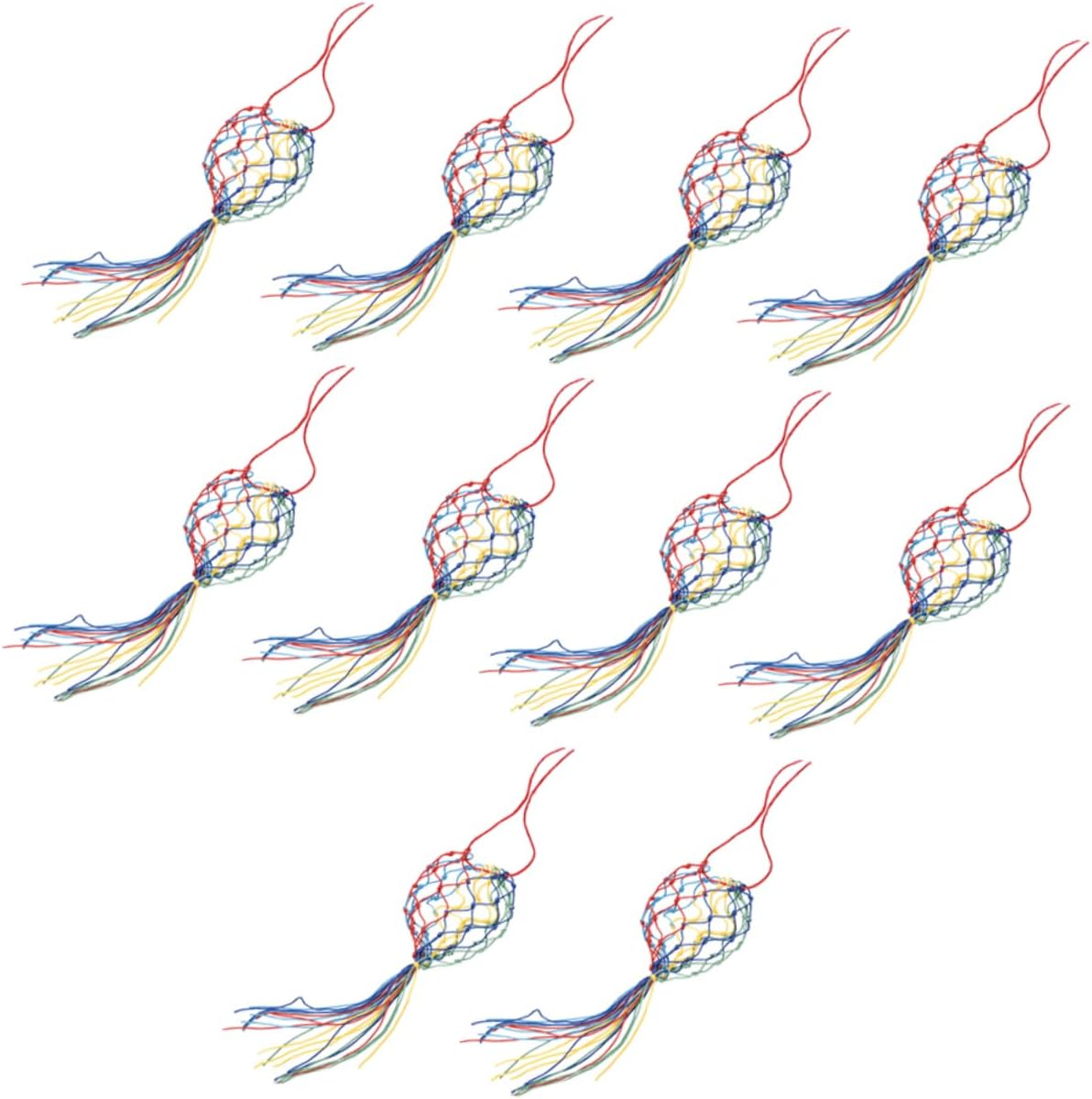 Garneck 10pcs Colorful Easter Mesh Bags for Storage Vibrant Net Bags for Easter Party Supplies and Crafts for Decoration and Hunts
