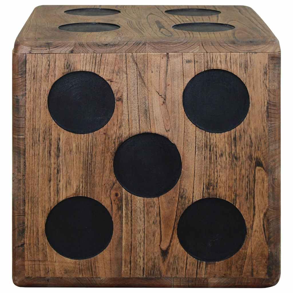 Mindi-Holz Aufbewahrungskiste 40 x 40 x 40 cm Würfel-Design, als Sitztruhe Couchtisch oder Hocker im Wohnzimmer Flur Diele, mit Deckel