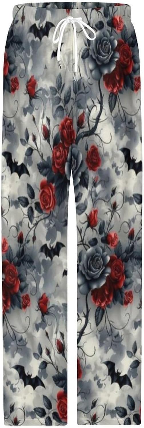 Leopard Print Mens Pajama Pants Bottoms Sleep Lounge Sleepwear Trousers with Pockets