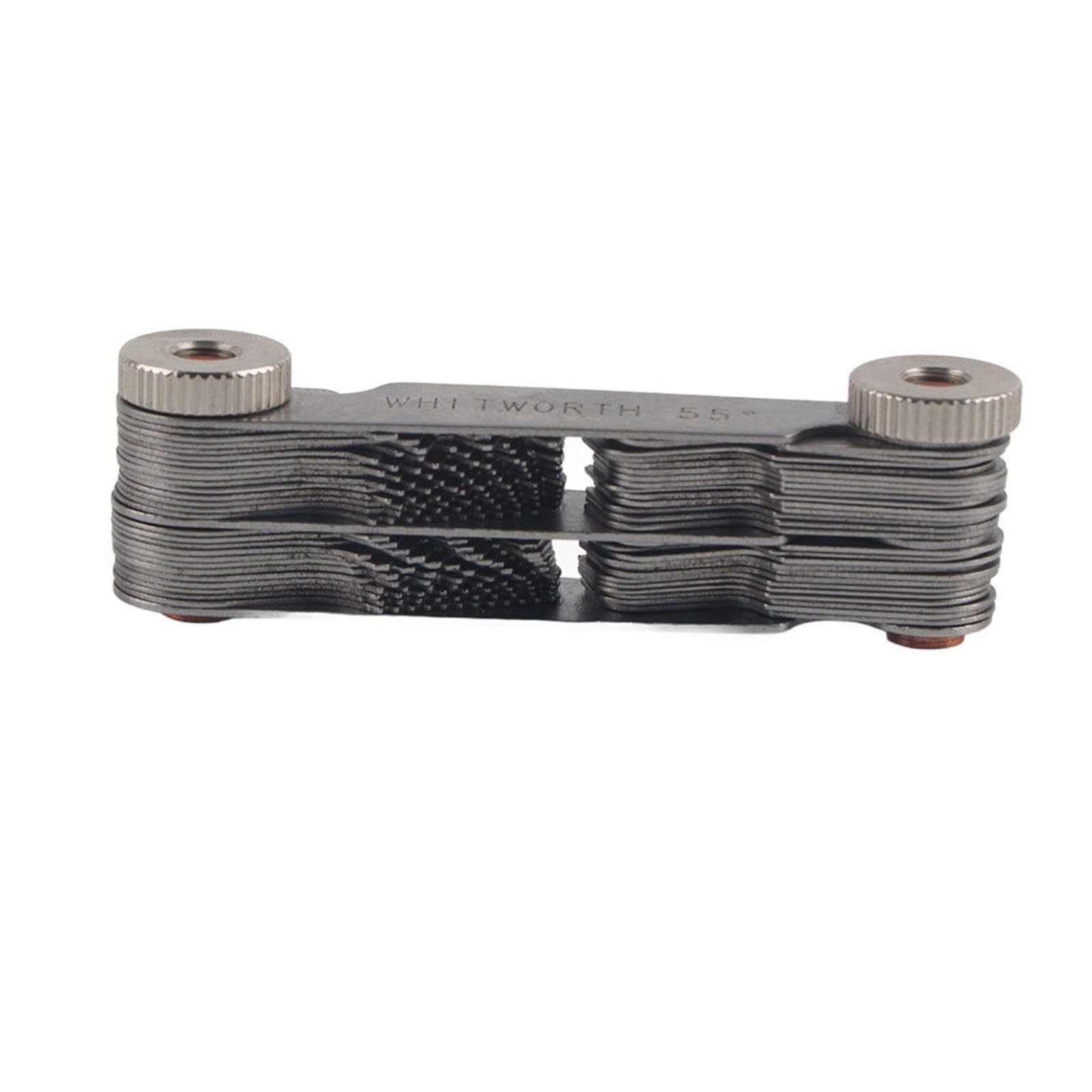 51/52 Stücke Edelstahl Schraube Pitch 60 und 55 Grad Gewinde Plug Gage Messwerkzeug Metrisch + imperial (52 stück)(Metric+ imperial (52pc))