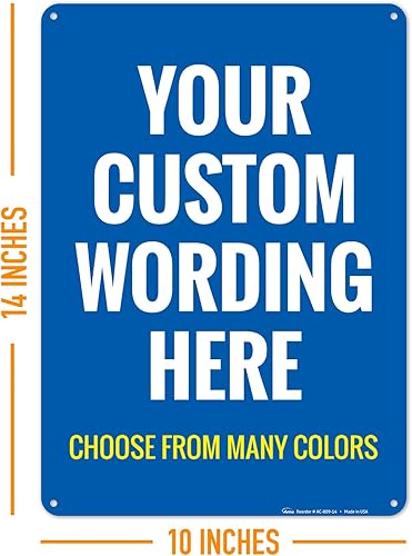Miniatura 3 de Letreros personalizados para el hogar, oficina, negocios, entrega, decoración, uso en interiores y exteriores, 10 x 14 pulgadas, aluminio 040 libre