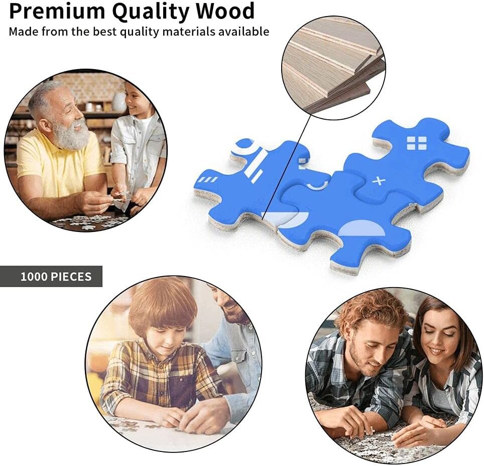 Jigsaw Wooden Puzzle 1000pcs Chinese New Year Luck Format Jigsaw Puzzle for Adults Children - Childhood Education Puzzle Wooden Cartoon Toys