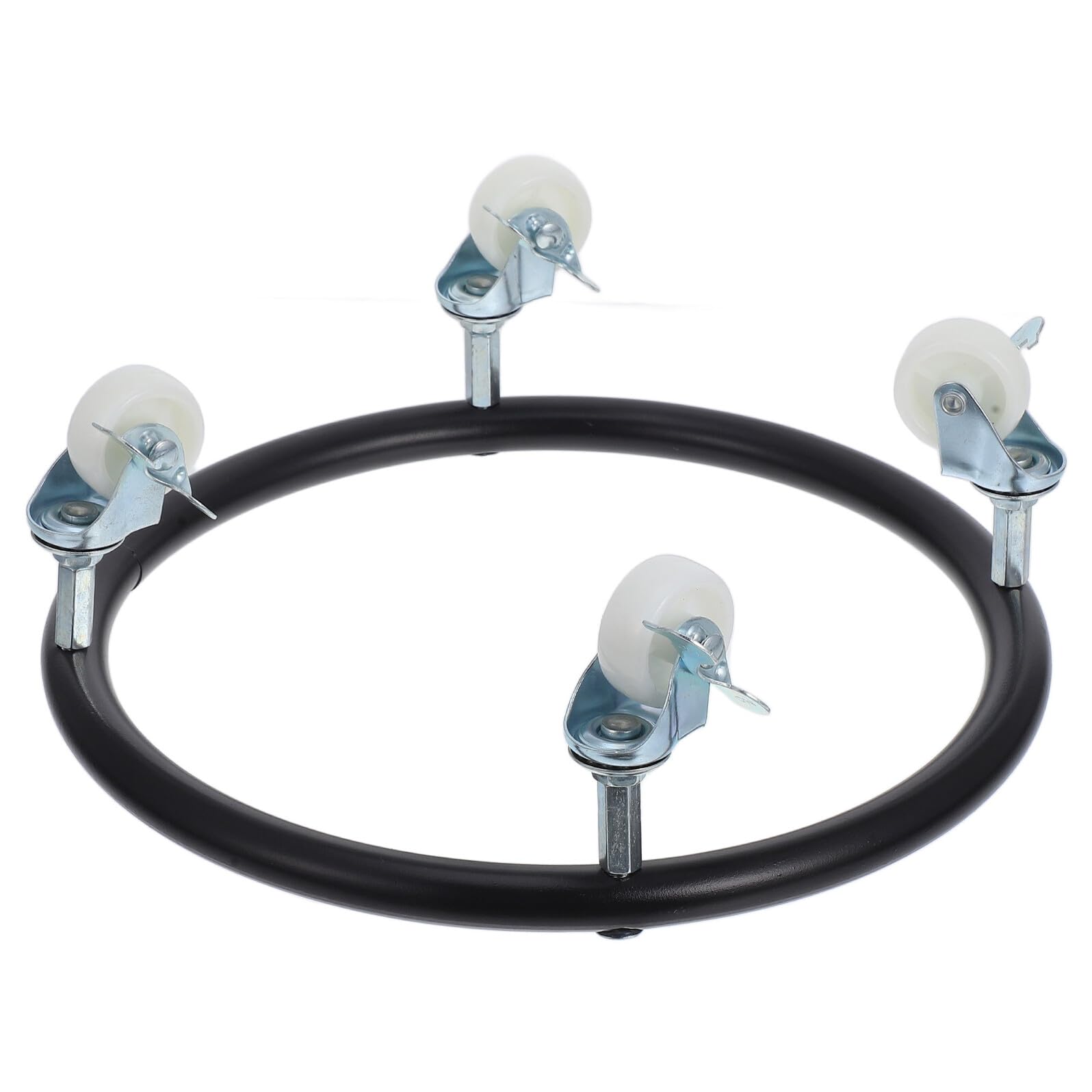 Beweglicher Propangasflaschenhalter mit Rädern Stabiler Gasflaschenhalter aus Sicherer Zylinderhalter für Propanbehälter für Küche und Outdoor Schwarz