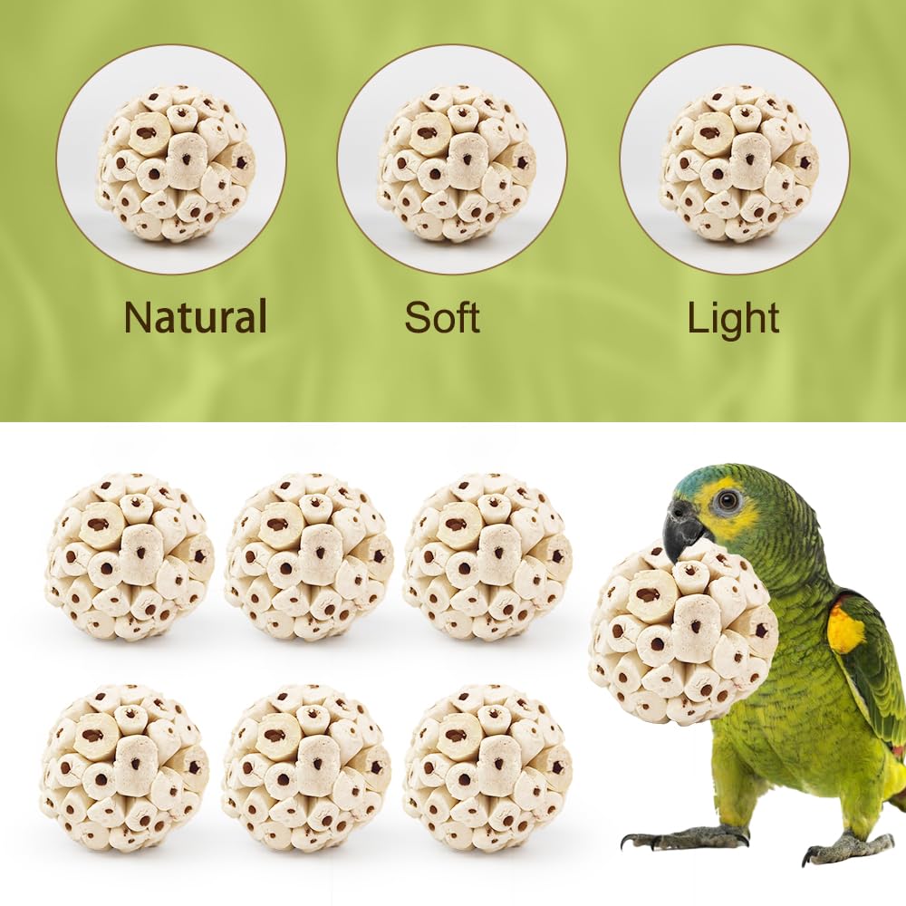 7Pcs Bird Toys for Parrots - Natural Soft Chew Shredding & Foraging Toy for Cockatiel Conure Quaker Parrot Budgie Parakeet Rabbit Bunny Guinea Pig Chinchilla - image 3