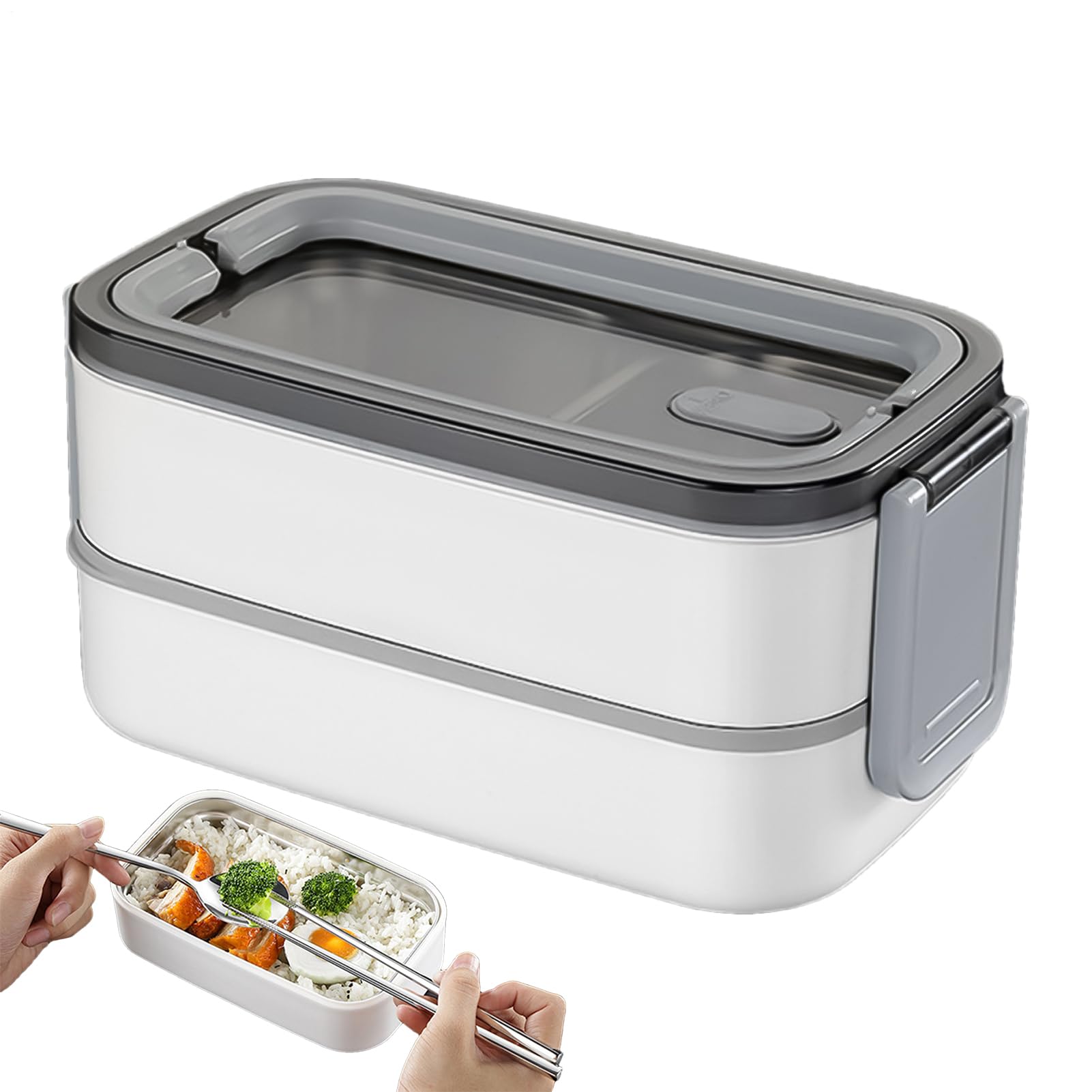 Salad bowl résistant aux fuites et boîte thermique 2 niveaux pour repas sains sans micro-ondes