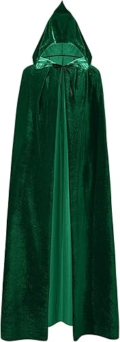 QUCH Capa unisex con capucha para hombres y mujeres, capa de bruja de vampiro, disfraz de Halloween y Navidad