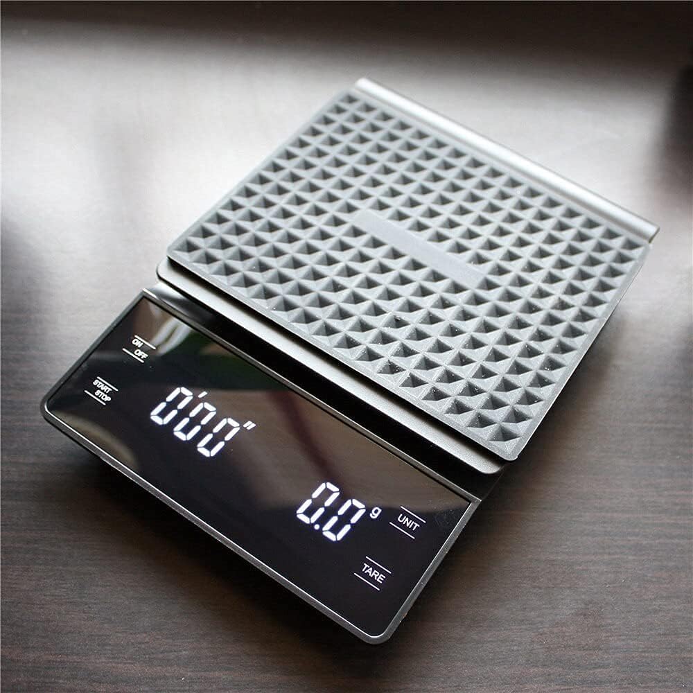 Waga do kawy z minutnikiem Precyzyjna waga kuchenna Waga elektroniczna Cyfrowa waga do użytku domowego Waga do żywności z poduszką (Size : 5kg/0.1g)