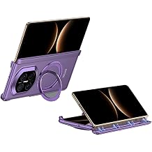 Fold Case for Huawei Mate X7, Built-in Stash Stand Phone Case, Scratch-Resistant Back Cover, Non-Slip EdgePC Matte Shockproof Slim Protective Cover for Mate X7 Purple