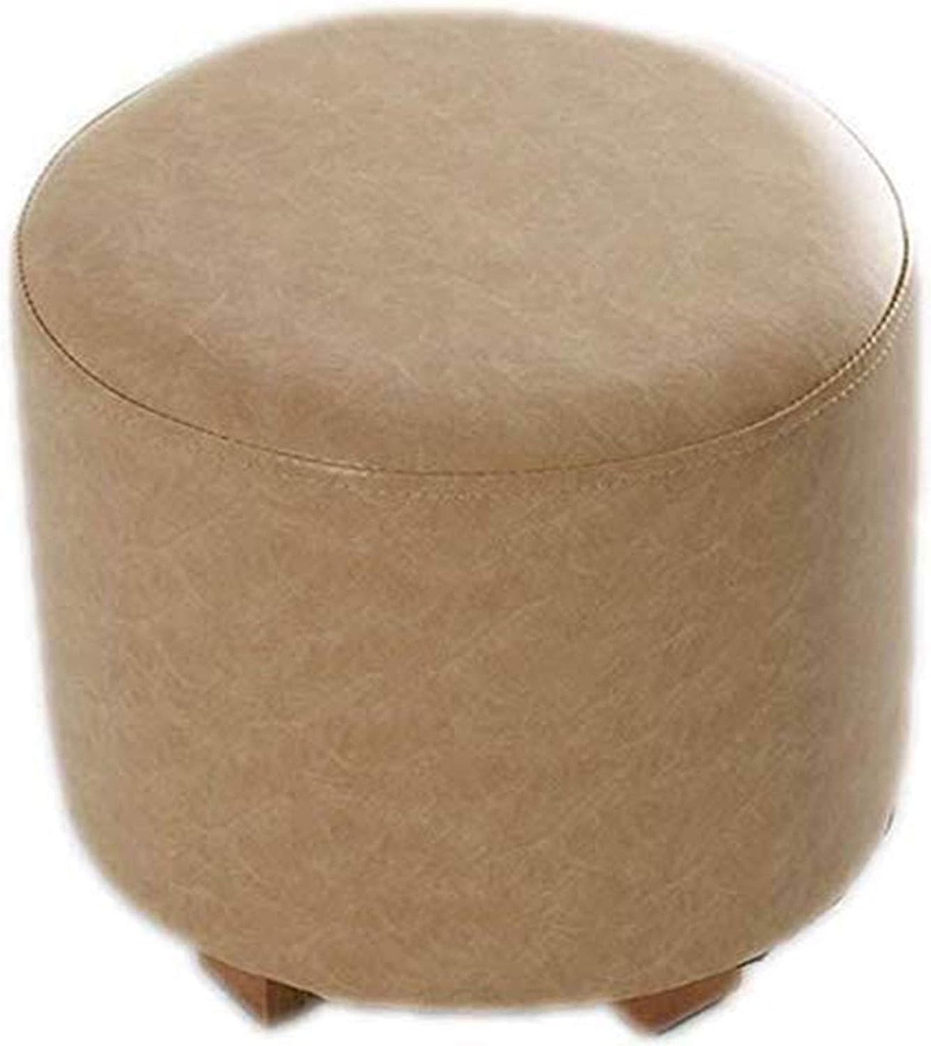 Repose-pieds ottoman et petit tabouret rond rembourré en bois pour canapé
