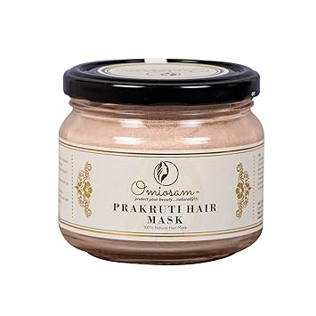Omiosam Prakruti Hair mask 100% Natural-Stop hair fall & Dandruff-Enhances Hair Growth - sulphate paraben and silicone free- Hair Repair Dry & Damaged Hair-150GM