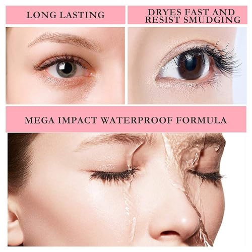 Miniatura 4 de Máscara de pestañas de fibra de seda 4D, natural, a prueba de manchas e impermeable, negro, engrosamiento que no se agrupa, pestañas más completas,