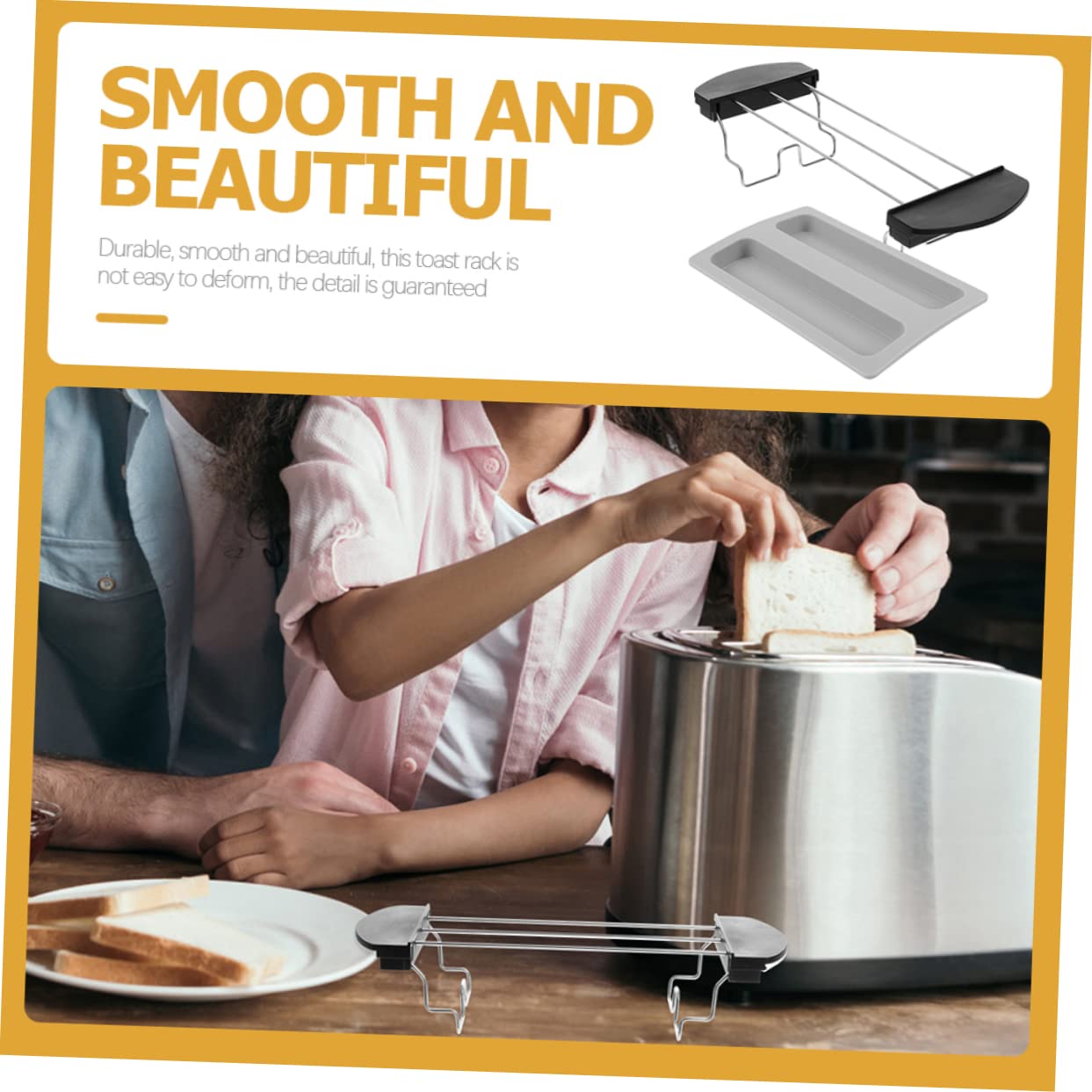 HOLIDYOYO 2 Pack Toast Warming Rack Accessory Stainless Steel Sandwich Maker Parts