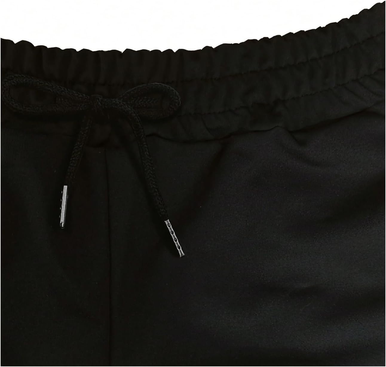 Verdusa Women's Hip Hop Letter Graphic Pants Drawstring Waist Straight Leg Loose Trousers - Image 3