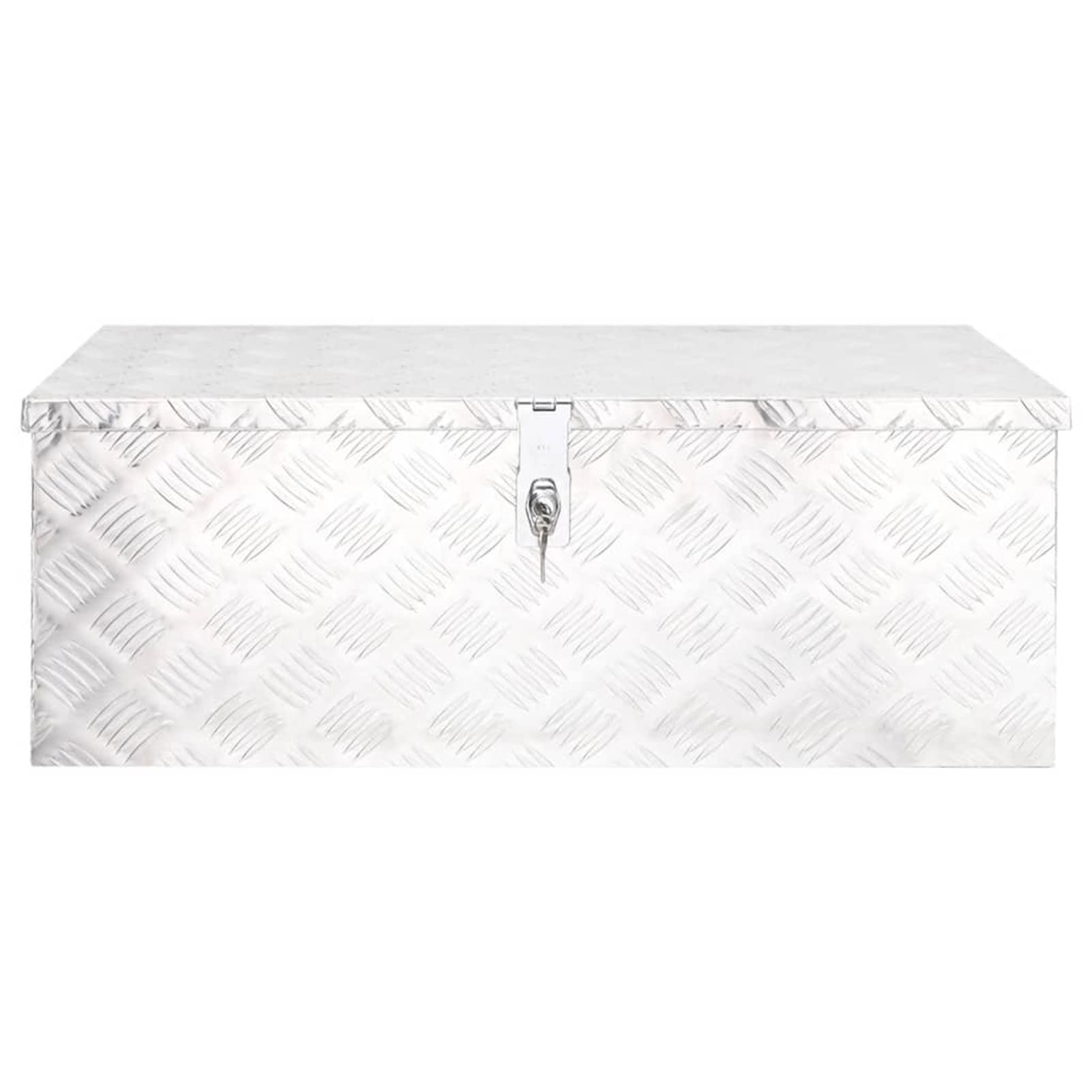 ShGaxin Aluminiowa skrzynka narzędziowa, metalowa skrzynka narzędziowa, skrzynka narzędziowa, aluminiowa obudowa, srebrna 80 x 39 x 30 cm