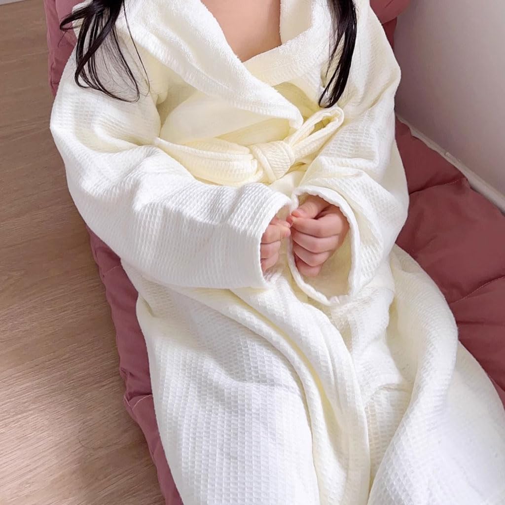 XUEMML Boys Girls Towel Bathrobe, Robe Microfibre,Hooded Toddler Soft Fuzzy Robe For Kids 3-8 Years - Image 3