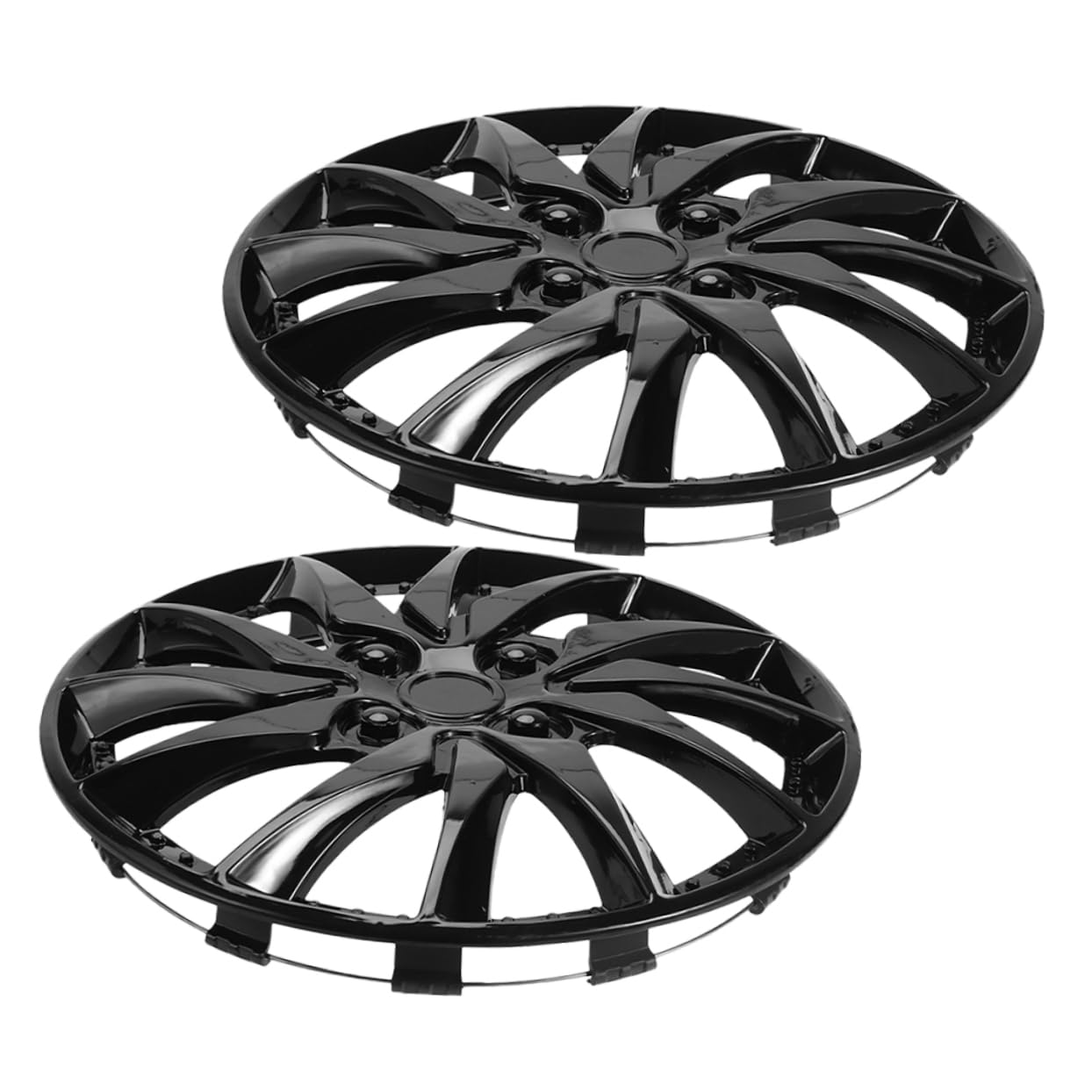 Copricerchio per Auto 14 Pollici in Plastica Nera Resistente All'usura 2 Pezzi Protezione Ruote, Stile Semplice e Moderno Adatto a Cerchi da Auto